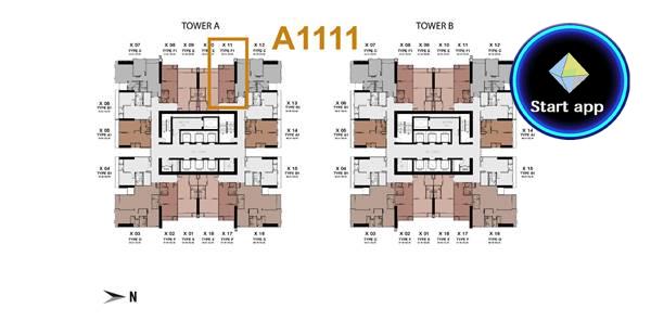 ขายดาวน์ ONE9FIVE Asoke-Rama 9 มี 1 ห้องนอน 3.35 ล้าน